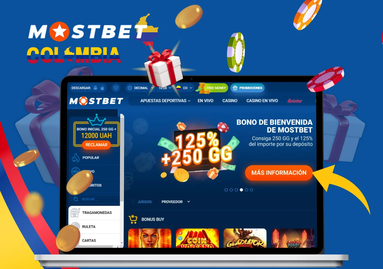 El bono de bienvenida es de un 125% extra y 250 tiradas gratis tras tu primer deposito.